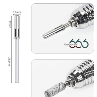 Trục Gắn Vòng Nhám Nail Mandrel Bằng Thép – Đầu Gắn Ống Nhám Mài Bề Mặt, Phá Gel, Chỉnh Form Móng, Mài Gel, Bột Nail666