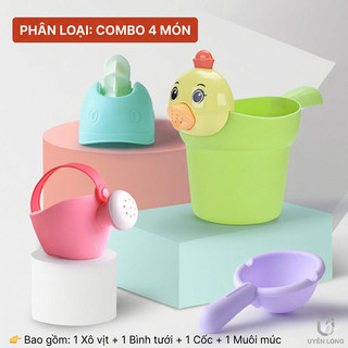 Combo Đồ Chơi Tắm Cho Bé – Bộ 4 / 8 Con Vật Phun Nước, Giúp Bé Thích Tắm, Không Quấy Khóc