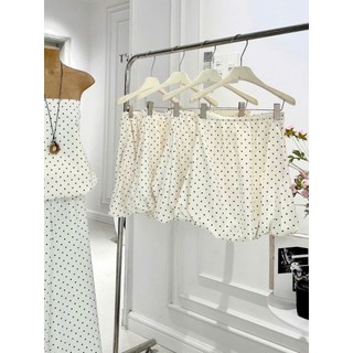 Set bộ thời trang nữ phong cách tối giản chất tuyết mưa thiết kế áo cúp ngực đơn giản phối quần dài ống rộng họa tiết in