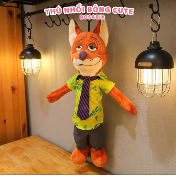 Thú Nhồi Bông Cáo Nick, Thỏ Judy Cute Cosplay, Gấu Bông Cáo Hoạt Hình Dễ Thương, Quà Tặng Người Yêu - GẤU BÔNG XINH ROSA