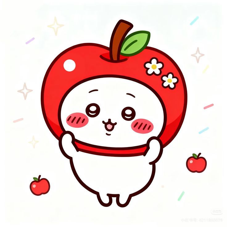Móc khóa mèo táo siêu dễ thương