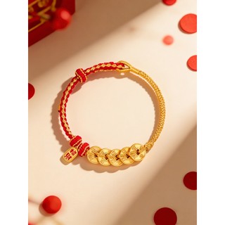 Vòng Tay Chỉ Đỏ Kết Thủ Công Mix Charm Đồng Xu May Mắn Lắc Tay Unisex Dây Đeo Cổ Tay Phụ Kiện Thời Trang Nam Nữ Đeo Hàng