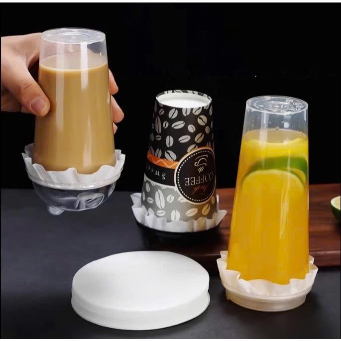 Set 500 Tờ Giấy Chống Tràn Ly Cà Phê Trà Sữa Chống Rò Rỉ Tiện Lợi Cho Đồ Uống Mang Đi
