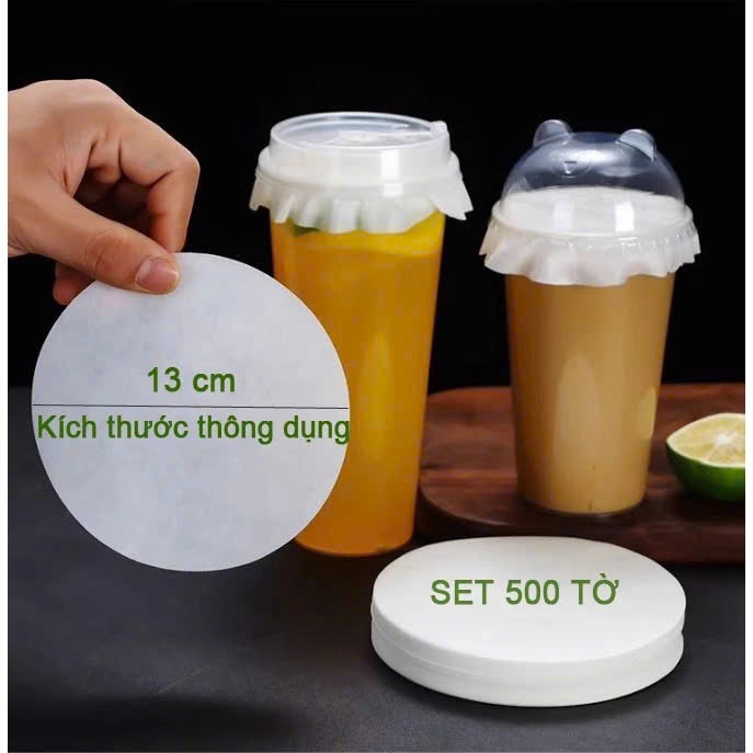 Set 500 Tờ Giấy Chống Tràn Ly Cà Phê Trà Sữa Chống Rò Rỉ Tiện Lợi Cho Đồ Uống Mang Đi