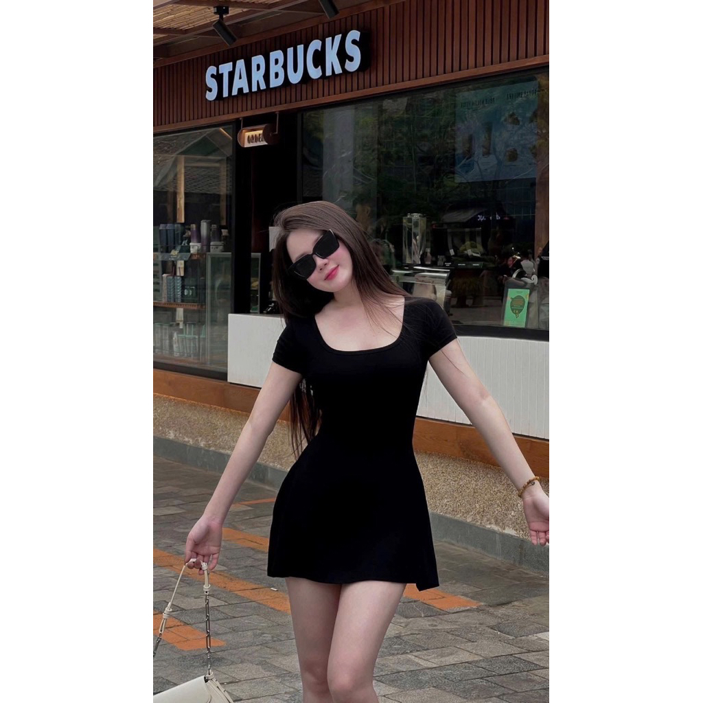 | LYN WEAR | (DEAL MỞ BÁN) Đầm Nữ Cổ Viền Form Xòe Dáng Ôm Nhẹ Tôn Dáng Thanh Lịch