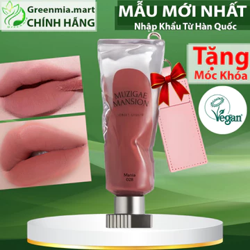 Son Kem Muzigae Mansion 028 Mania Tone Tone Hồng Nâu Đất Khá Tây và Tôn Da Son Kem Thuần Chay Muzigae Mansion