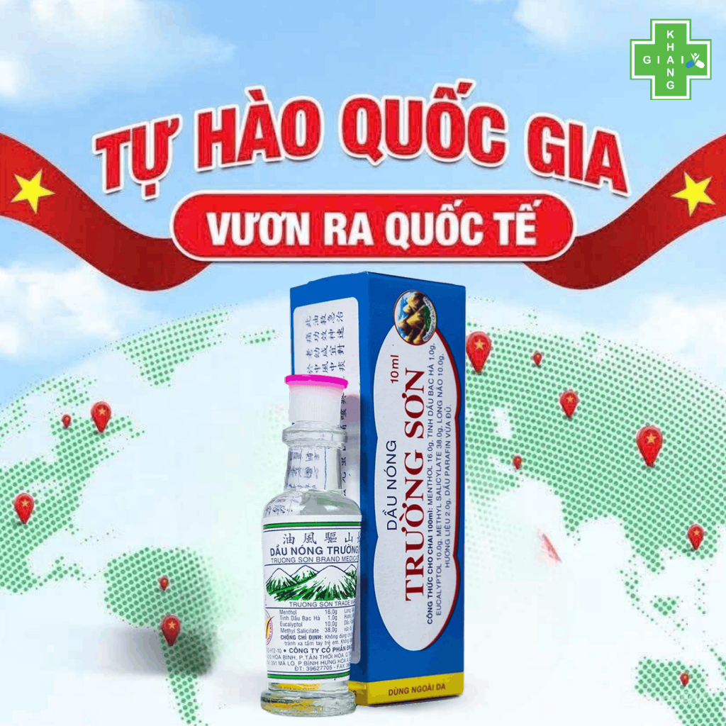 Dầu nóng Trường Sơn giúp đánh bay nhức mỏi, cảm cúm và hỗ trợ giữ ấm cơ thể (Chai 10ml)