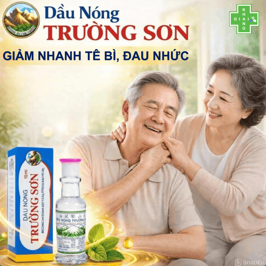 Dầu nóng Trường Sơn giúp đánh bay nhức mỏi, cảm cúm và hỗ trợ giữ ấm cơ thể (Chai 10ml)