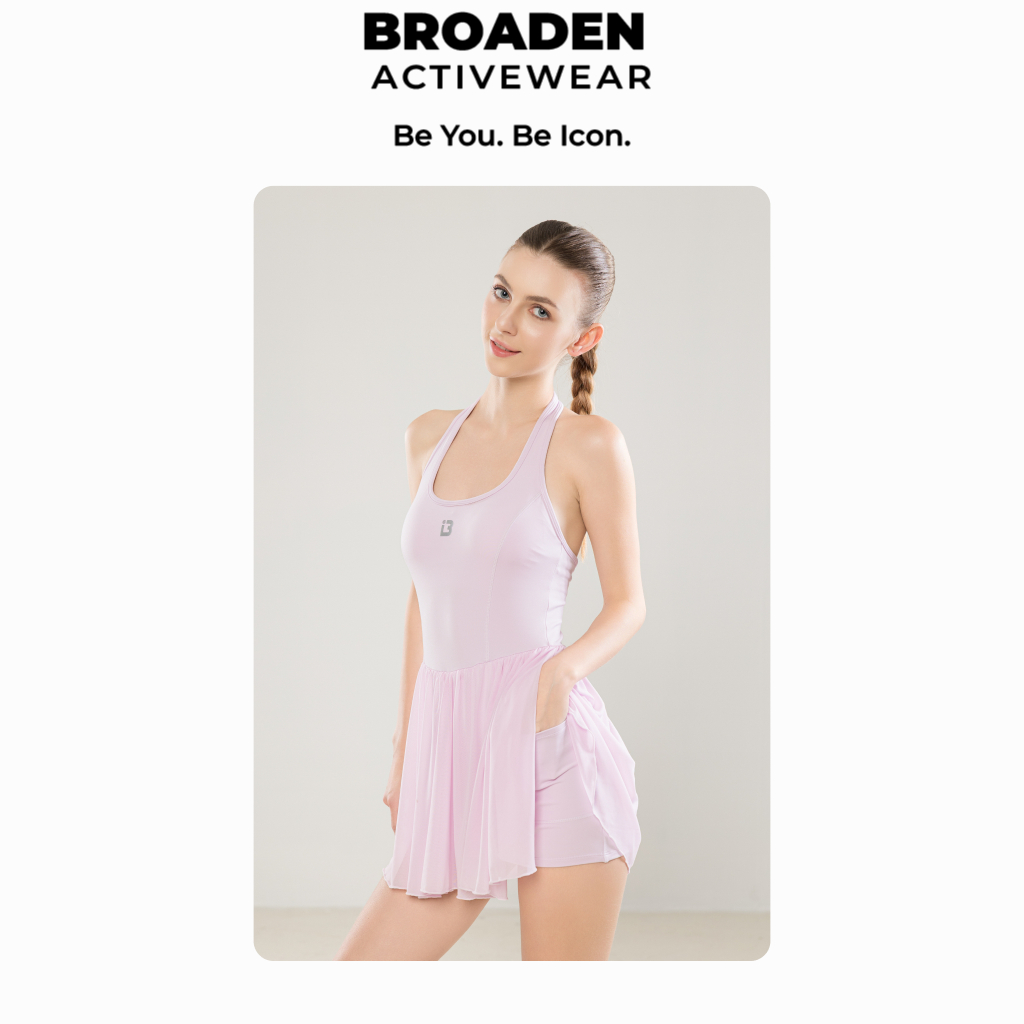 VÁY LƯỚI THỂ THAO CÓ QUẦN BẢO HỘ VÀ MÚT NGỰC LOU DRESS - BROADEN Activewear