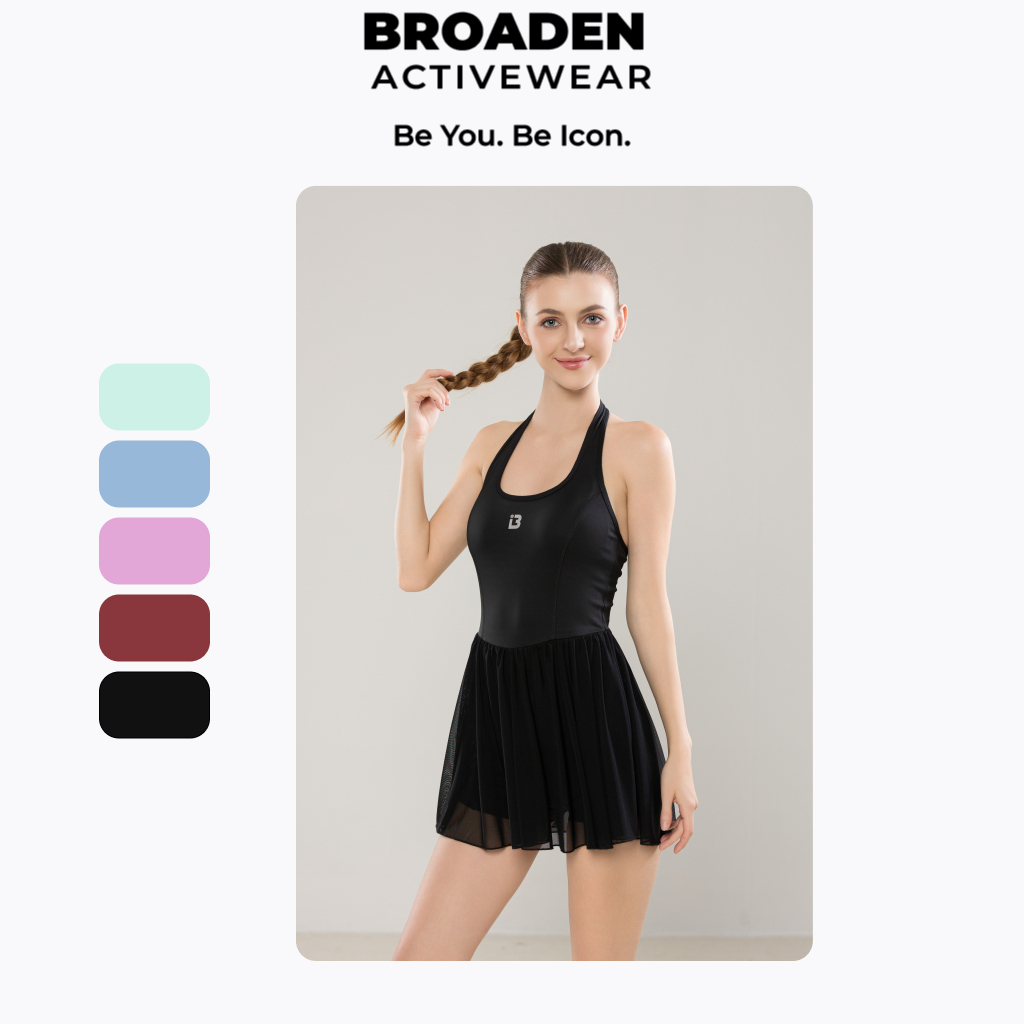VÁY LƯỚI THỂ THAO CÓ QUẦN BẢO HỘ VÀ MÚT NGỰC LOU DRESS - BROADEN Activewear