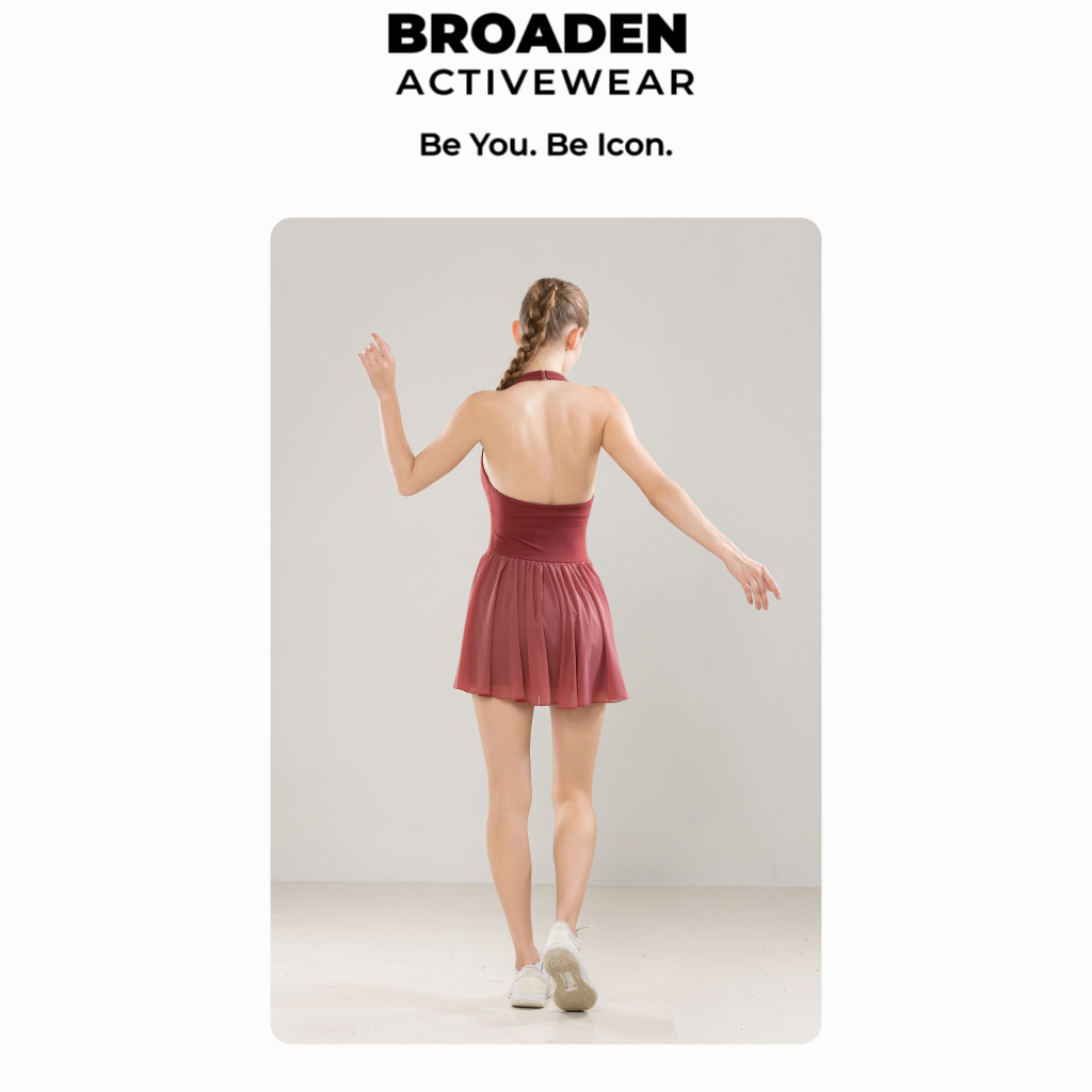 VÁY LƯỚI THỂ THAO CÓ QUẦN BẢO HỘ VÀ MÚT NGỰC LOU DRESS - BROADEN Activewear