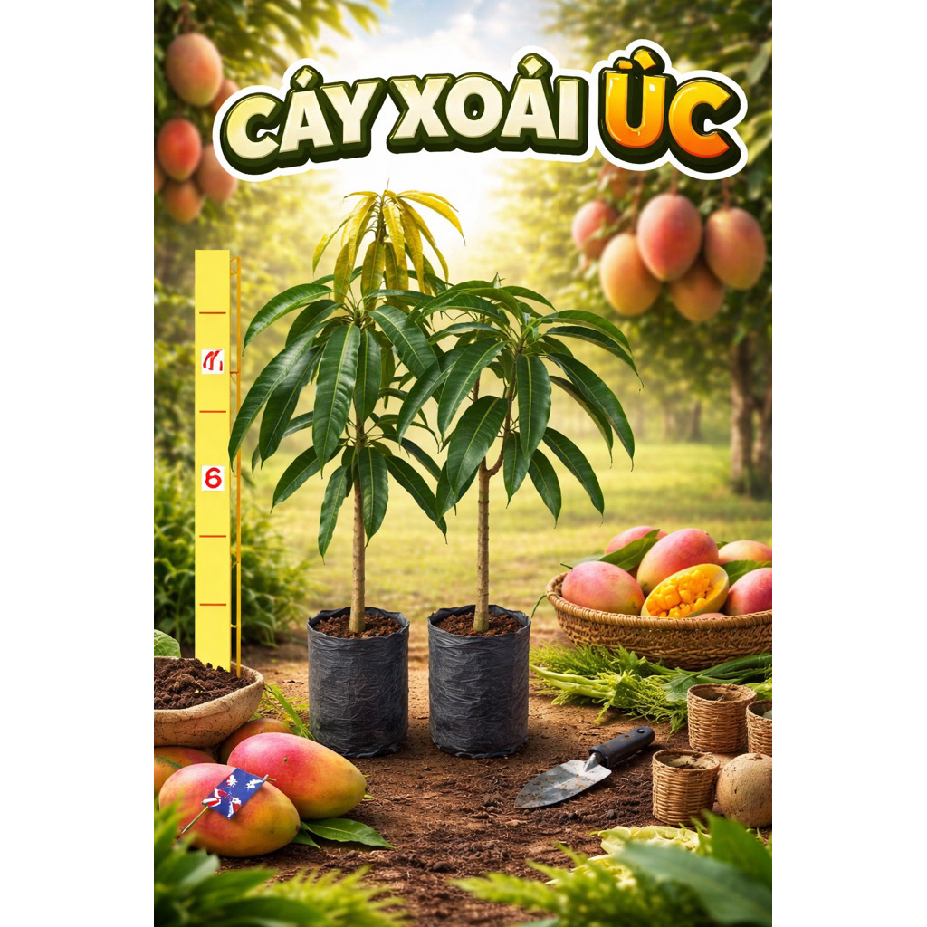 Cây giống xoài úc giống xoài trái to ngọt đậm dễ trồng.
