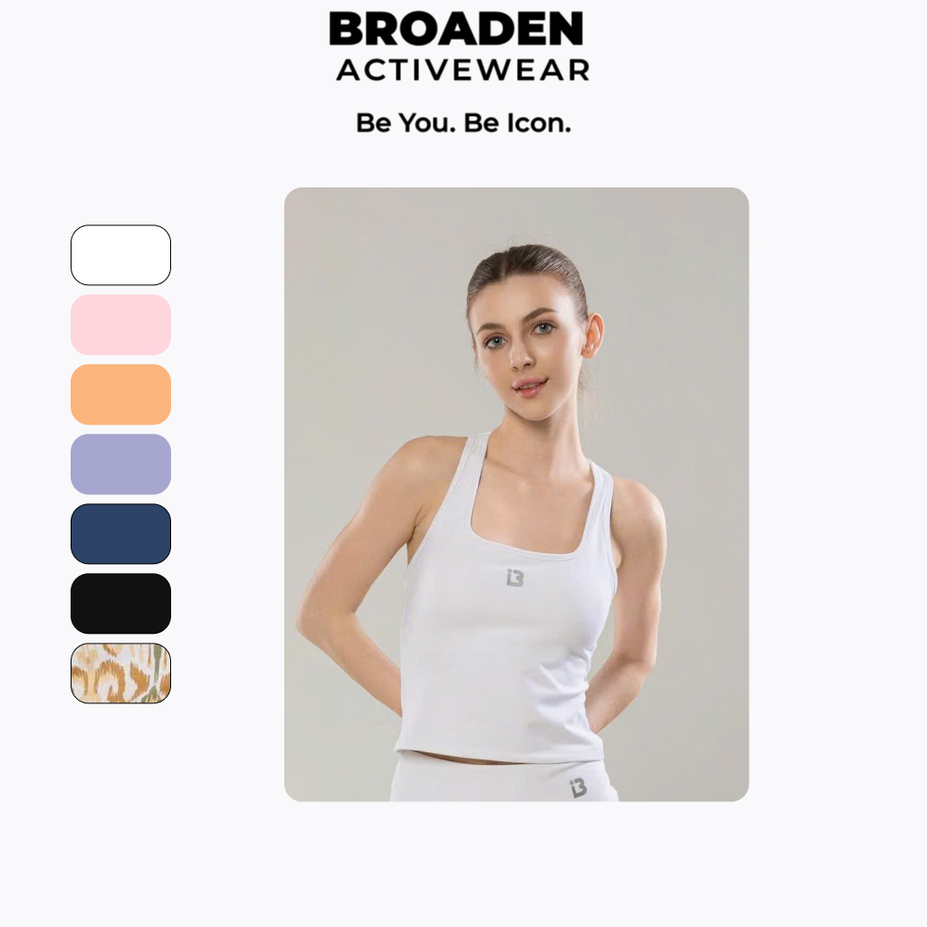 Áo ba lỗ thể thao, có mút ngực - CHIC TOP ( KHÔNG KÈM VÁY ) - BROADEN Activewear