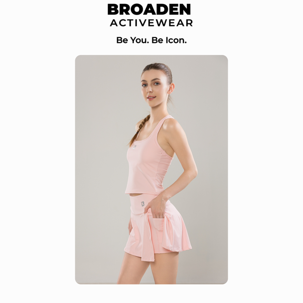 Áo ba lỗ thể thao, có mút ngực - CHIC TOP ( KHÔNG KÈM VÁY ) - BROADEN Activewear