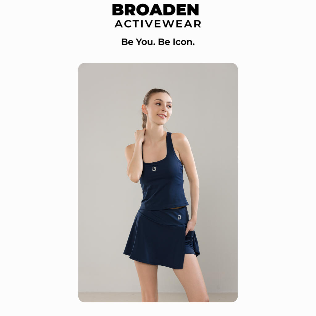 Áo ba lỗ thể thao, có mút ngực - CHIC TOP ( KHÔNG KÈM VÁY ) - BROADEN Activewear