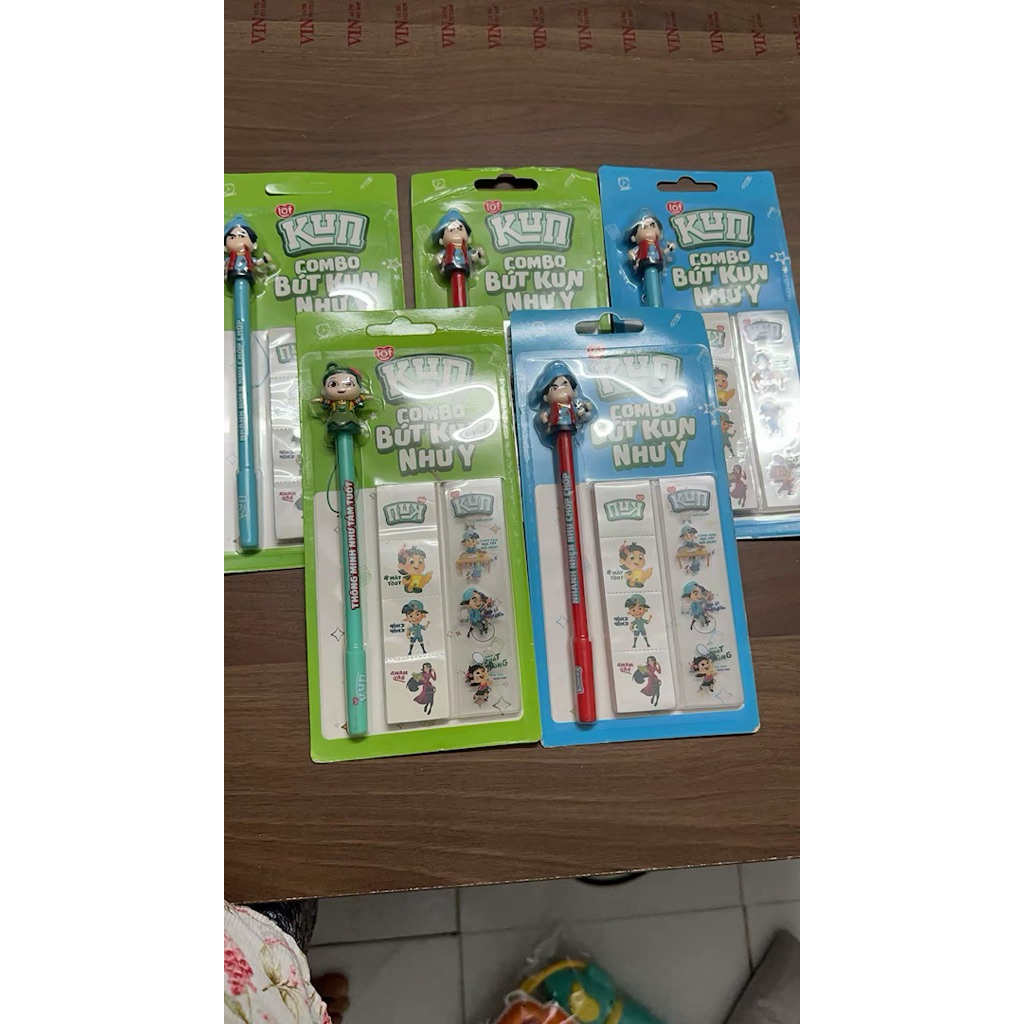 [COM BO 5 bộ ] Bút KUN Như Ý tặng kèm Hình Xăm , sticker——
