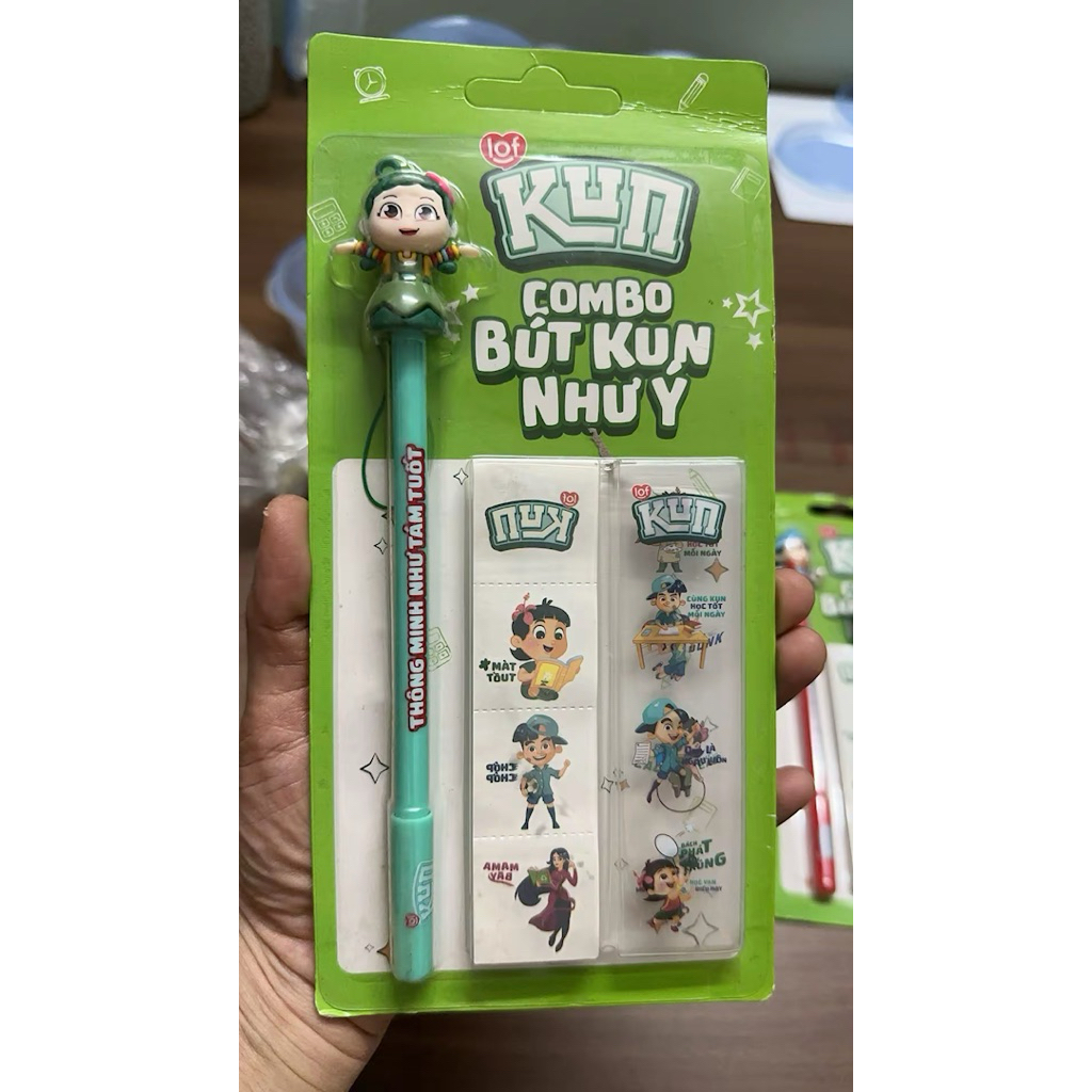 [COM BO 5 bộ ] Bút KUN Như Ý tặng kèm Hình Xăm , sticker——