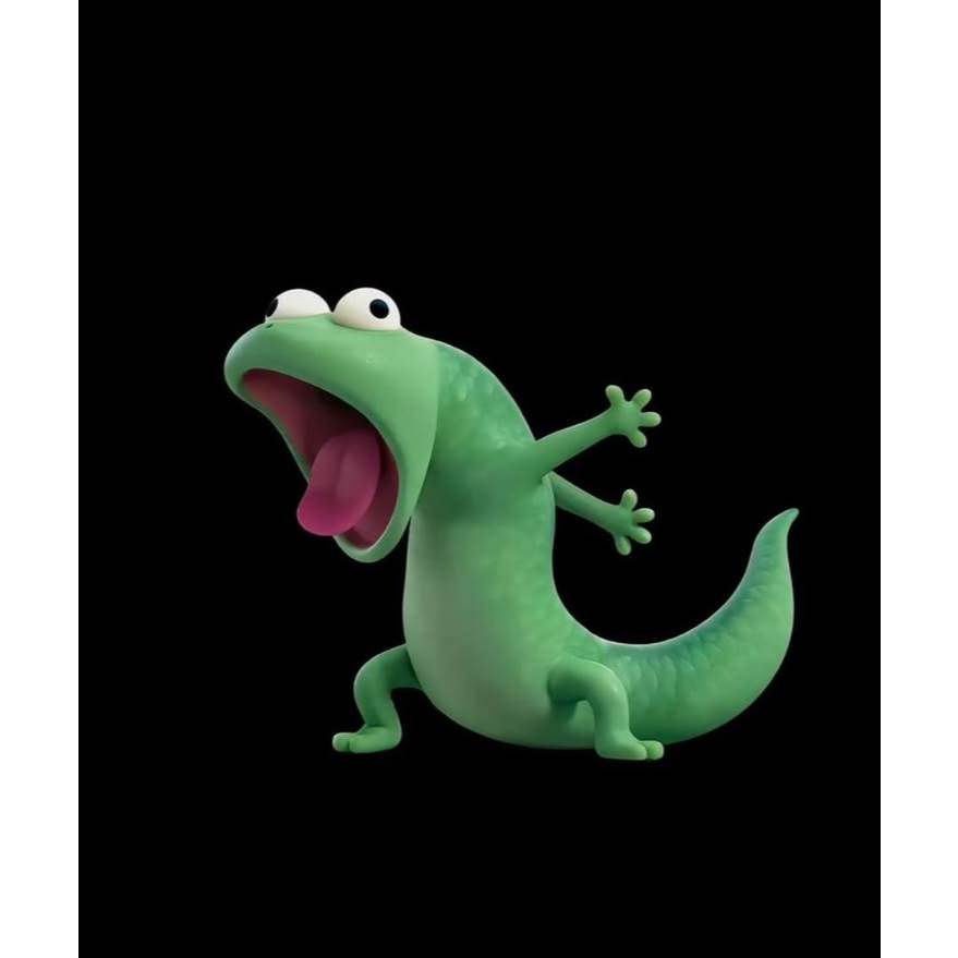 Móc khoá Thằn lằn xanh (Gecko) vô tri