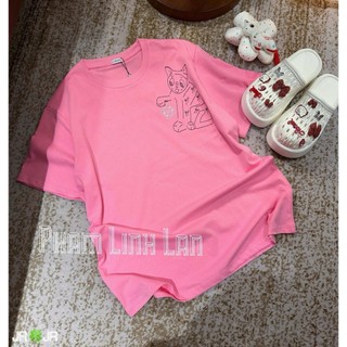Áo Thun Nữ Màu Hồng Cute Basic Form Rộng QCCC Cao Cấp