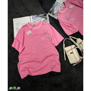 Áo Thun Nữ Màu Hồng Cute Basic Form Rộng QCCC Cao Cấp