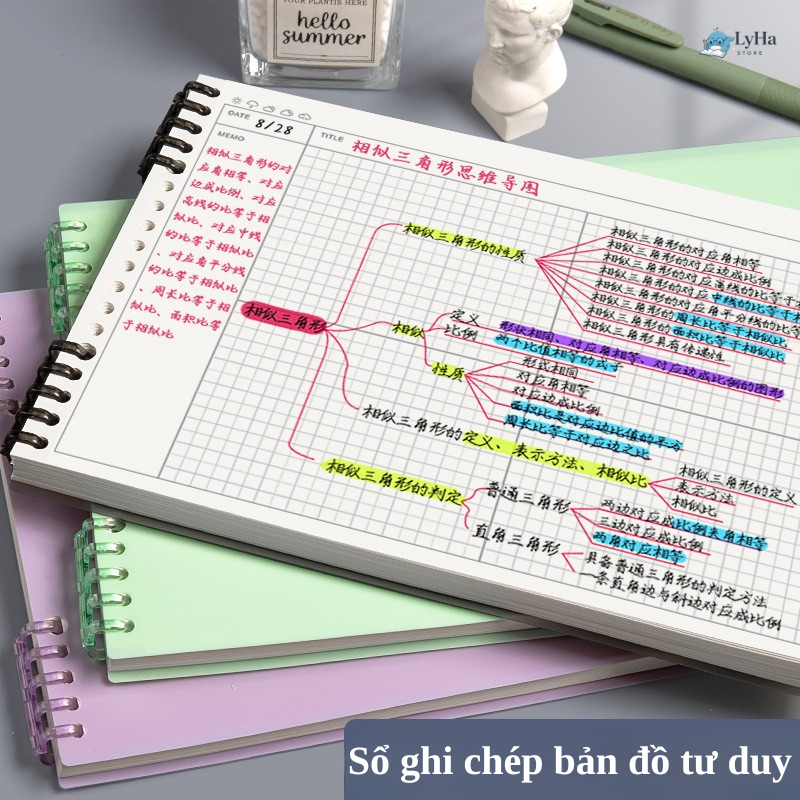 Sổ Còng B5 Ghi Chép Soạn Thảo , 120 Trang Vẽ Sơ Đồ Tư Duy , Luyện Từ Vựng , Lên Mục Tiêu Công Việc cho HSSV