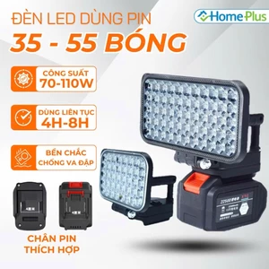 Đèn LED Gắn Pin phổ thông Siêu Sáng 55 Bóng Có Cổng USB Tay Cầm Tiện Lợi Thời Gian Chiếu Sáng Lên Đến 10 Giờ