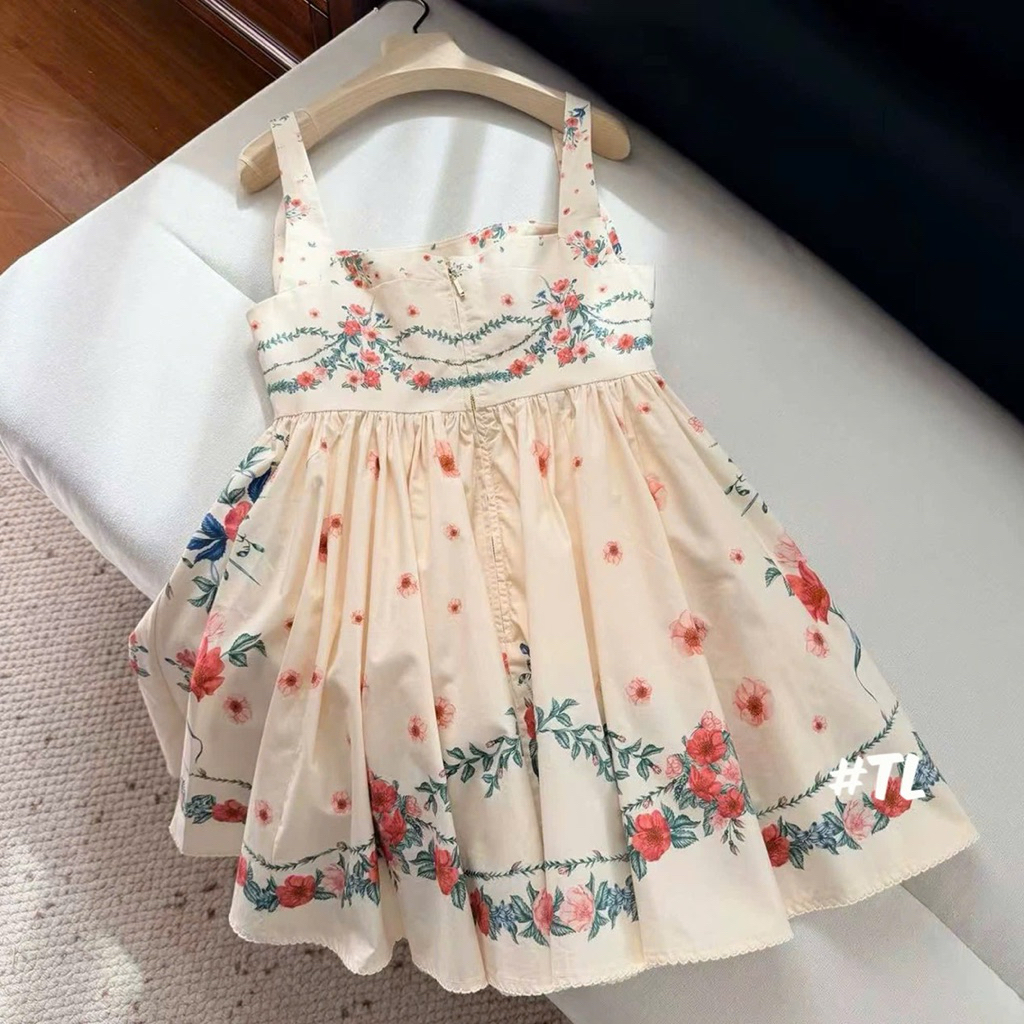 Đầm 2 dây babydoll ZMM hoa xoè