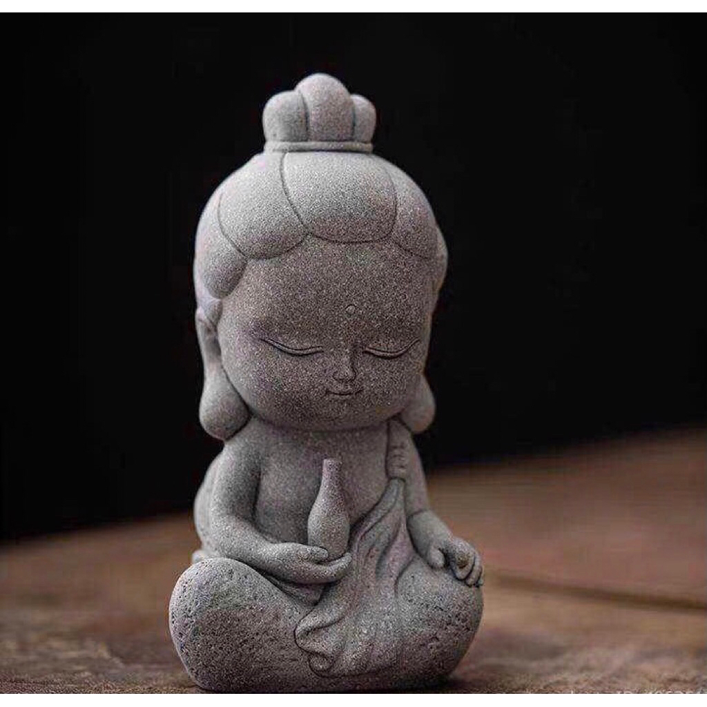 Mô hình thiên tôn chất liệu bột đá, decor trang trí tượng cao 5cm,tiểu cảnh, phật pháp , bán cạn, terrarium
