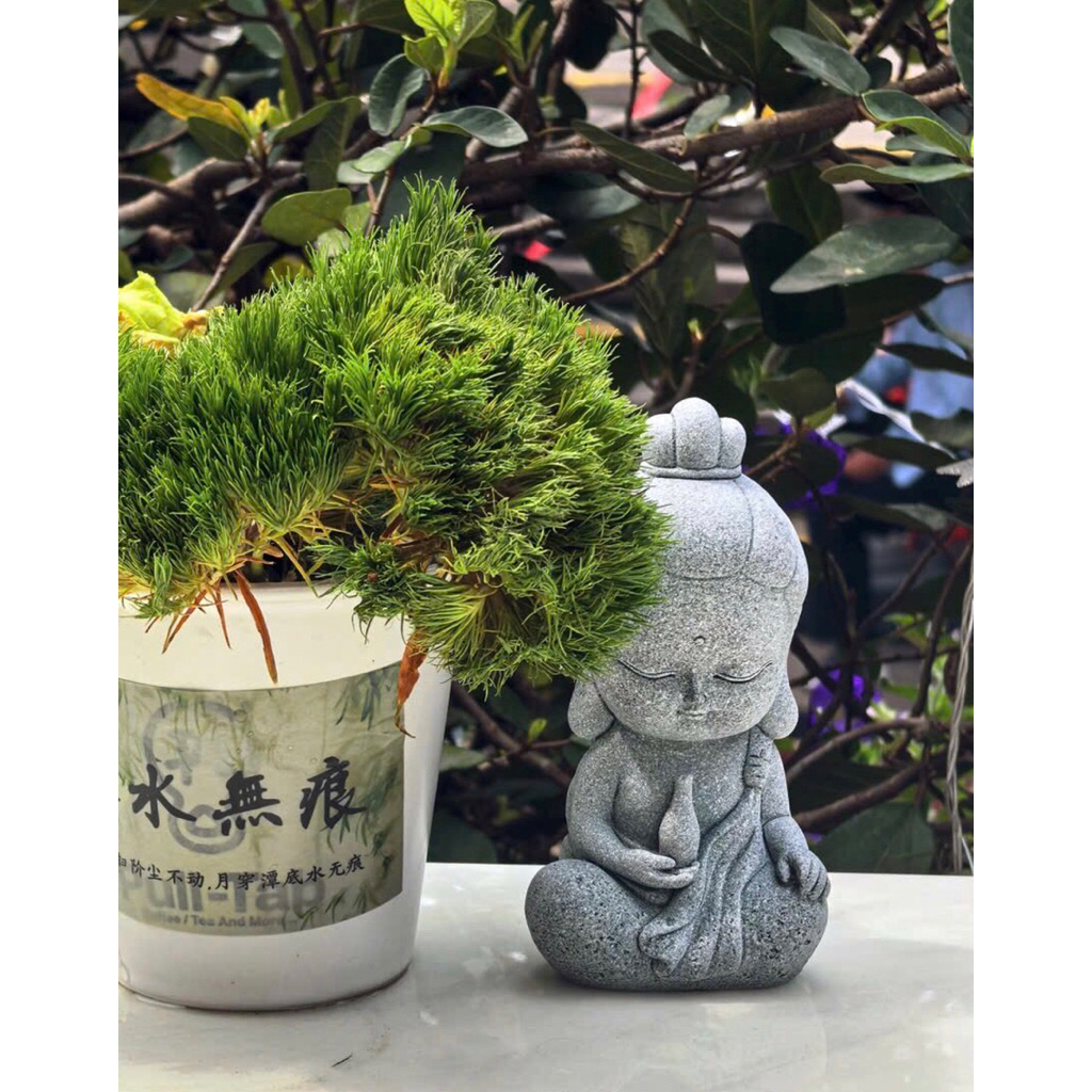 Tượng Quan Âm Mini được làm từ đá sa thạch cao cấp. Sản phẩm lý tưởng để trưng bày trên bàn,trong tiểu cảnh terrarium.