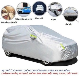 Bạt Phủ Ô Tô Vải Dù Oxford Phản Quang 3 Lớp,Áo Bạc Trùm Che Bọc Xe Hơi Chống Xước Bụi Bẩn Nắng mưa