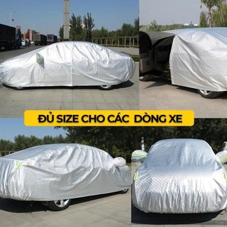 Bạt Phủ Ô Tô Vải Dù Oxford Phản Quang 3 Lớp,Áo Bạc Trùm Che Bọc Xe Hơi Chống Xước Bụi Bẩn Nắng mưa