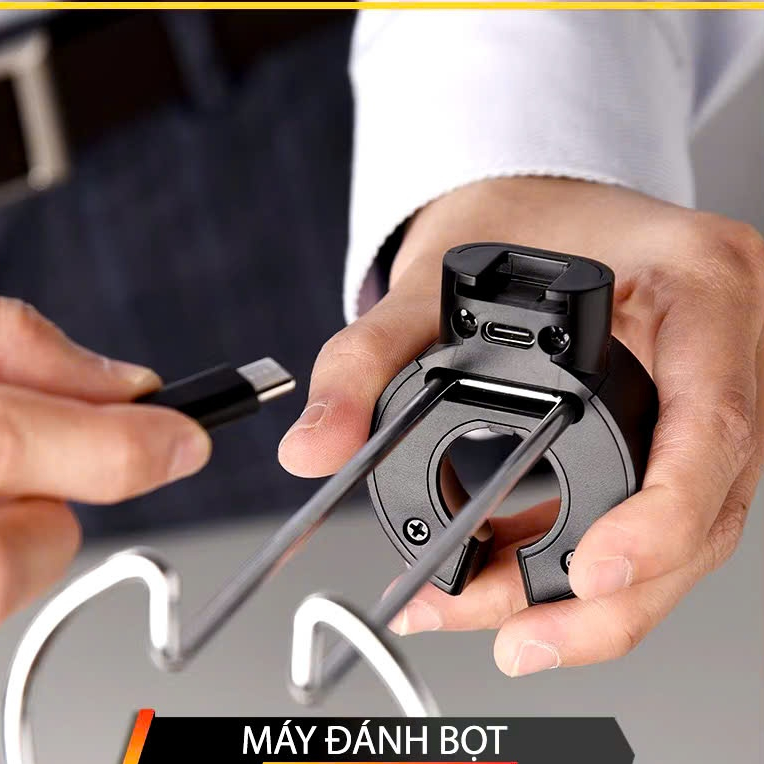 Máy Tạo Bọt Cà Phê Sữa KJBQ-10 Sạc USB Type C Đánh Bọt Nhanh Mạnh Kèm Giá Đỡ Inox