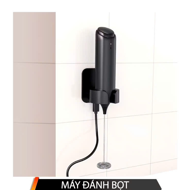 Máy Tạo Bọt Cà Phê Sữa KJBQ-10 Sạc USB Type C Đánh Bọt Nhanh Mạnh Kèm Giá Đỡ Inox