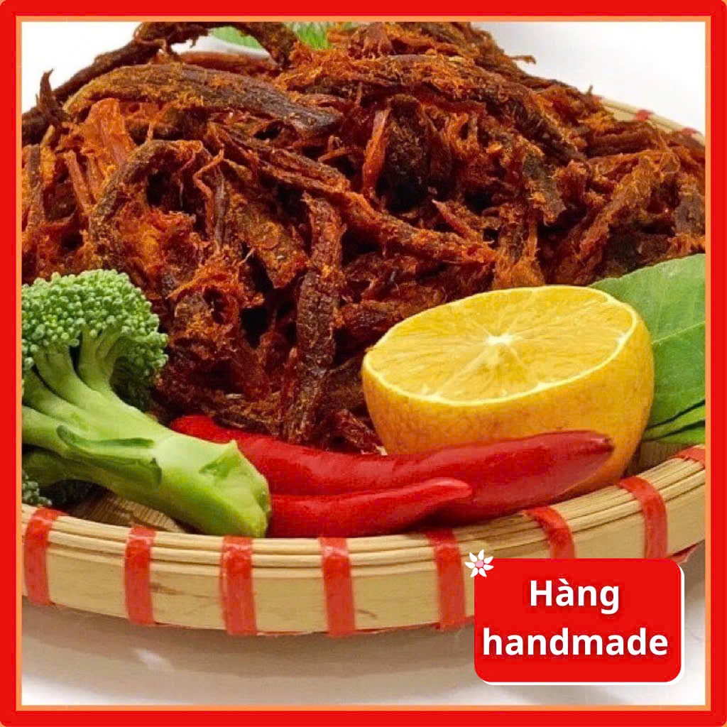 Khô bò xé sợi cao cấp mềm dai ngon đậm vị, bò khô xé sợi ăn vặt cực ghiền, hũ 300g/500g, HTC Food