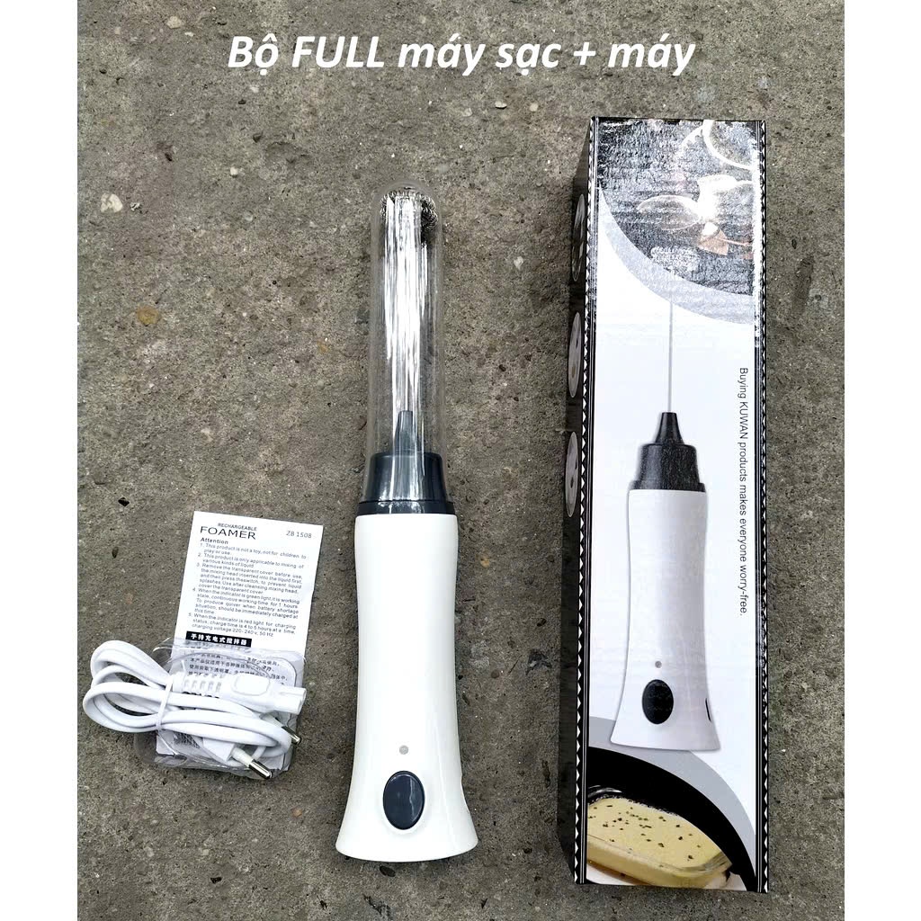 Máy Đánh Trứng Mini ZB-1508 Sạc Điện Tạo Bọt Sữa Cà Phê Nhanh Gọn Cầm Tay Tiện Lợi