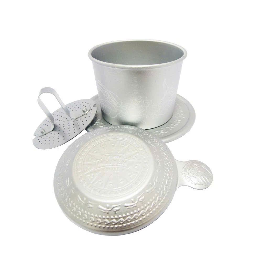 Phin Nhôm Pha Cà Phê 170ml Hoa Văn Trống Đồng Lọc Chuẩn Nhỏ Gọn Tiện Dụng