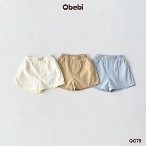 Quần Đùi Kaki Thêu Hình Mùa Hè Obebi Cho Bé TRai Bé Gái Từ 8 - 22kg QC79
