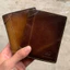 Ví Da Bò Sáp Cao Cấp, Chất Da Mềm Bóng, Thiết Kế Màu Nâu Đẹp Mắt, Kíc Thước 12x9x1cm