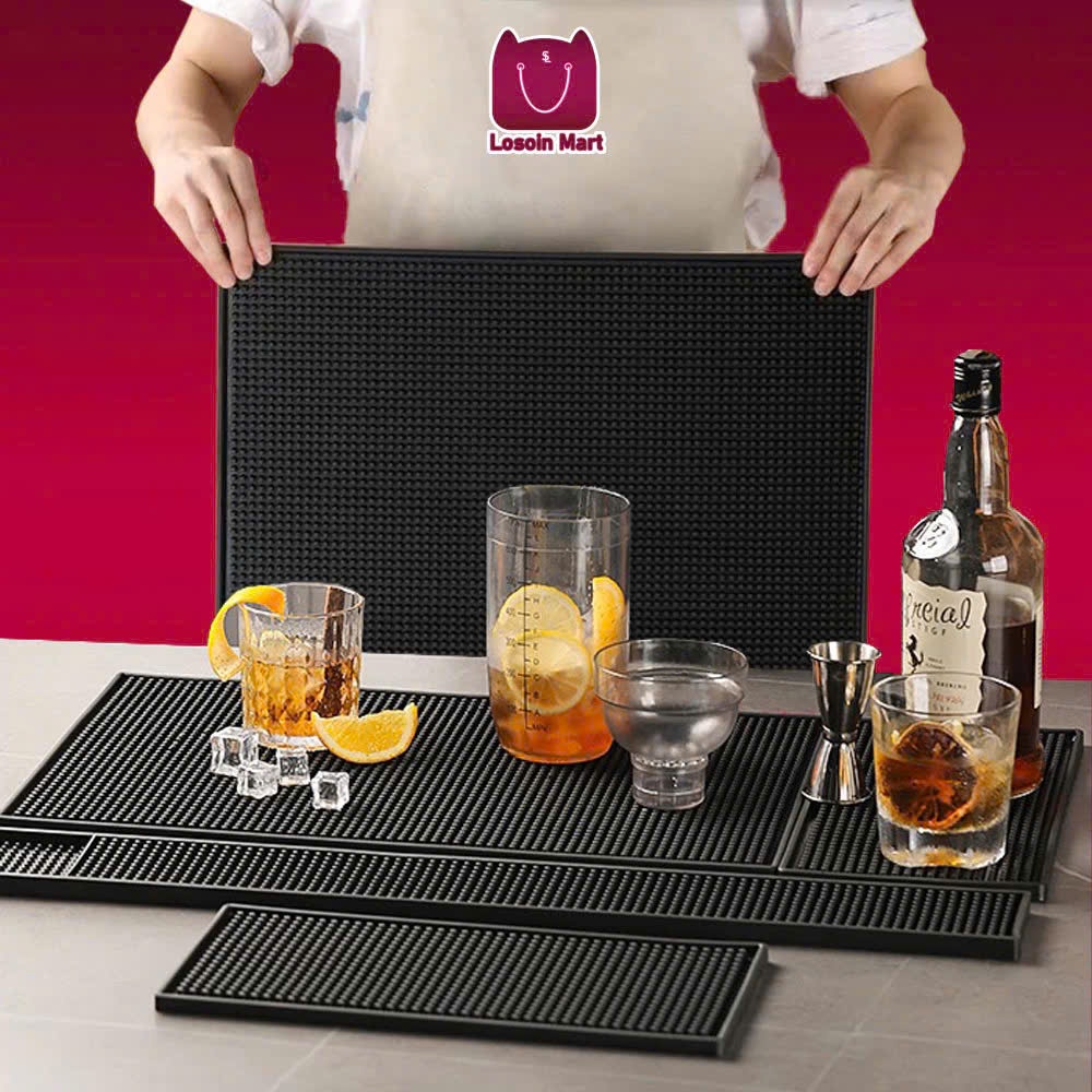 Thảm Bar Pha Chế Cao Su Chống Trượt Thoát Nước Nhanh Lót Quầy Cà Phê Nhiều Size
