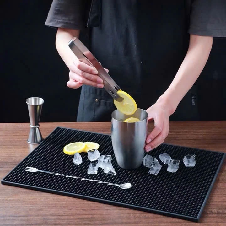 Thảm Bar Pha Chế Cao Su Chống Trượt Thoát Nước Nhanh Lót Quầy Cà Phê Nhiều Size