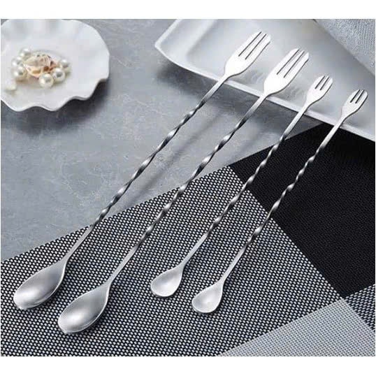 Muỗng Khuấy Pha Chế Inox 2 Đầu Bar Spoon Dài 26cm, 32cm Chuyên Dụng Quầy Bar