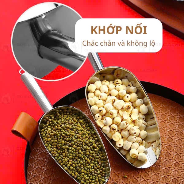 Vá Xúc Đá Inox 304 Cao Cấp Muỗng Xúc Đá Nhiều Size Không Gỉ Dùng Pha Chế Tiện Lợi