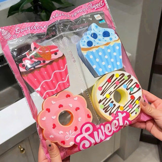 Sét 4 miếng bọt biển rửa chén bát hình bánh ngọt siêu xinh 🌸🌸🌸