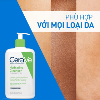 Sữa Rửa Mặt Cerave Sạch Sâu, Dưỡng Ẩm,Dịu Nhẹ Cerave Developed With Dermatologists Foaming Cleanser chinh hãng