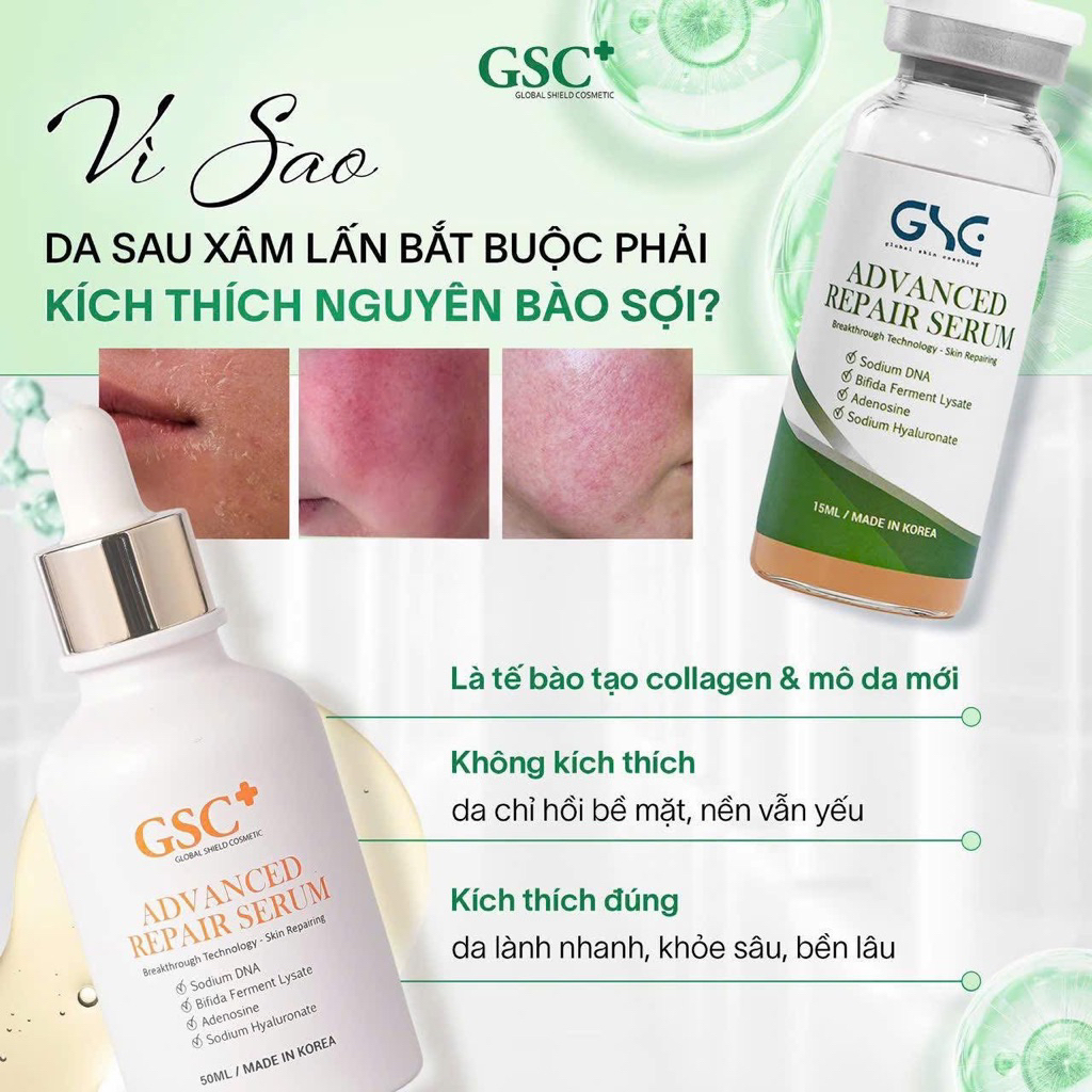 Serum Phục Hồi Da Giảm Đỏ Chống Lão Hóa GSC Advanced Repair Serum 15ml