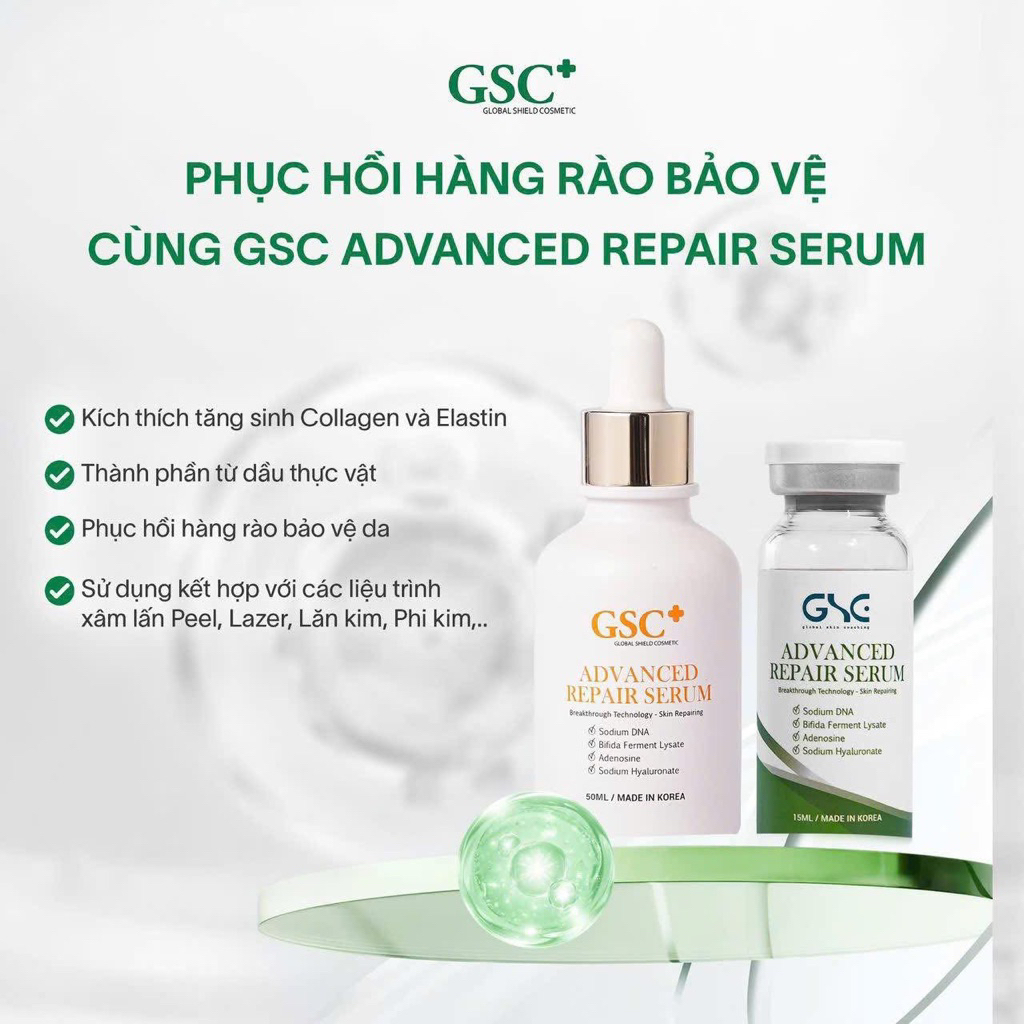 Serum Phục Hồi Da Giảm Đỏ Chống Lão Hóa GSC Advanced Repair Serum 15ml