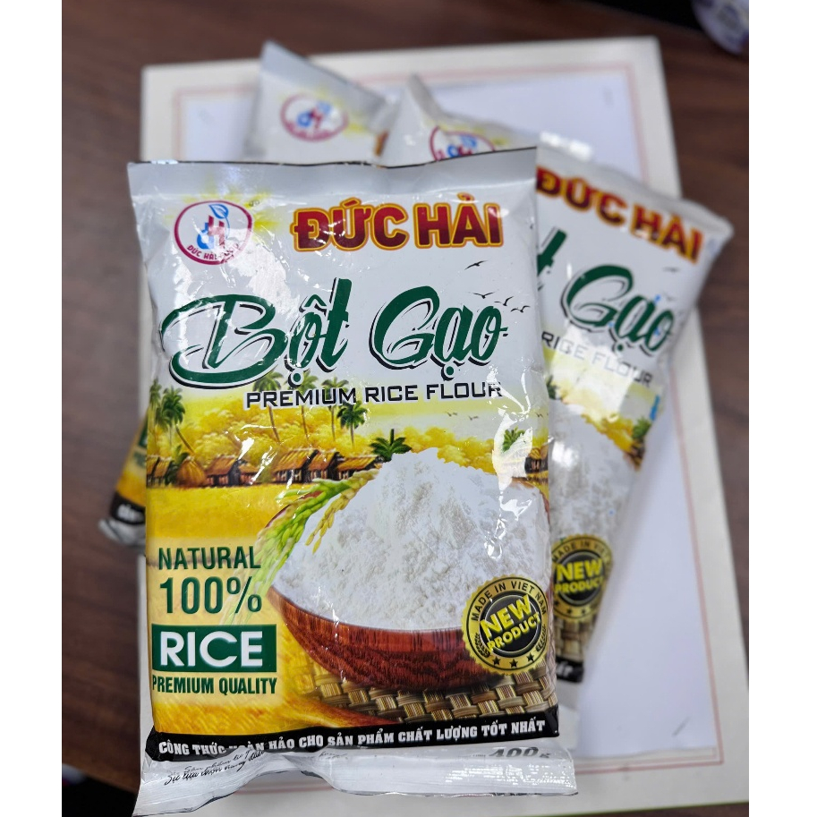 Bột Gạo Đức Hải Nguyên Chất 400G 100% Bột Gạo Tự Nhiên Làm Bánh Mịn Thơm Dễ Dùng - Đức Hải Food