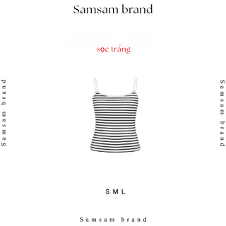 [KÈM MÚT] Áo hai dây nữ basic ôm dáng chất thun cotton mịn tôn dáng SAMSAM BRNAD Women A05