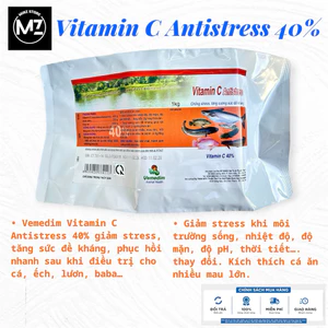 VEMEDIM Vitamin C 40%, chống stress và tăng sức đề kháng cho cá, ếch, lươn, baba… gói(1KG)