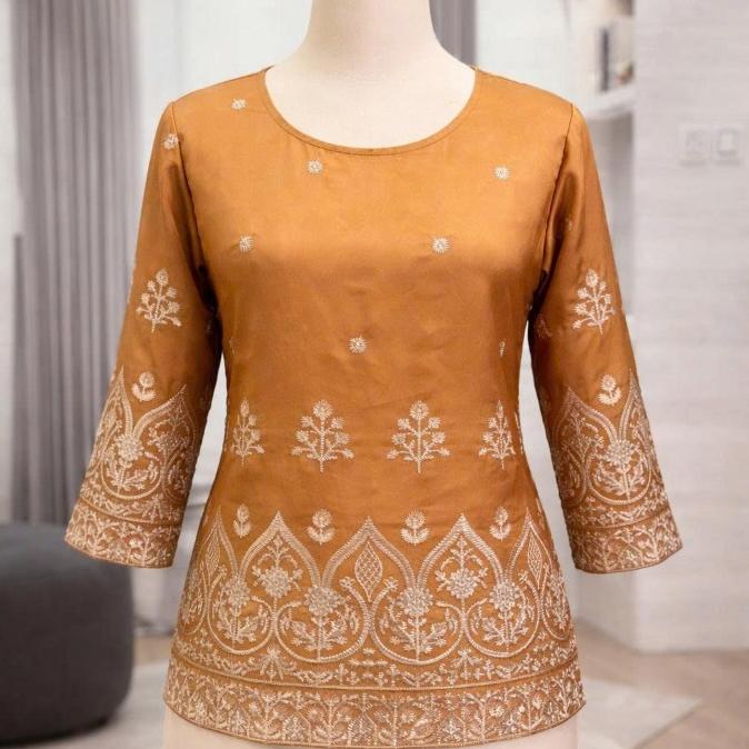 Áo Kiểu Trung Niên Voan Tơ Hàn 2 Lớp Thiết Kế Đẹp, Cao Cấp, Sang Trọng AN3979 Quà Tặng Mẹ Nữ U40 U50